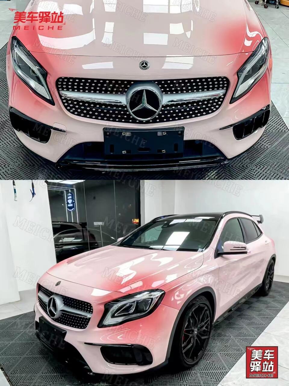 9407 桃花粉渐变车!初恋般的害羞情怀