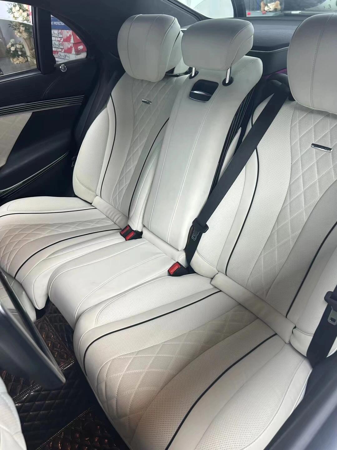 奔驰s350内饰定制 汉白玉系列案例