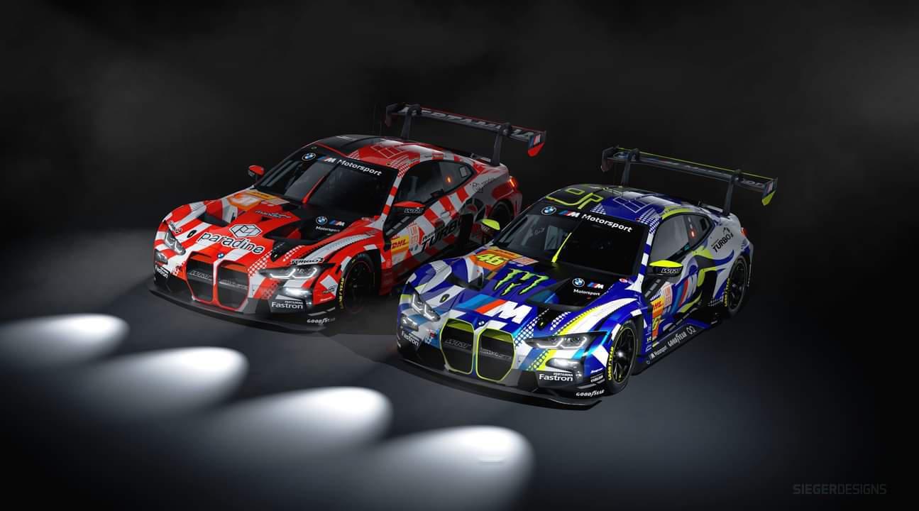 wrt公布2024年 特别版涂装,车队两台宝马m4 gt3赛车都将以全新的涂装