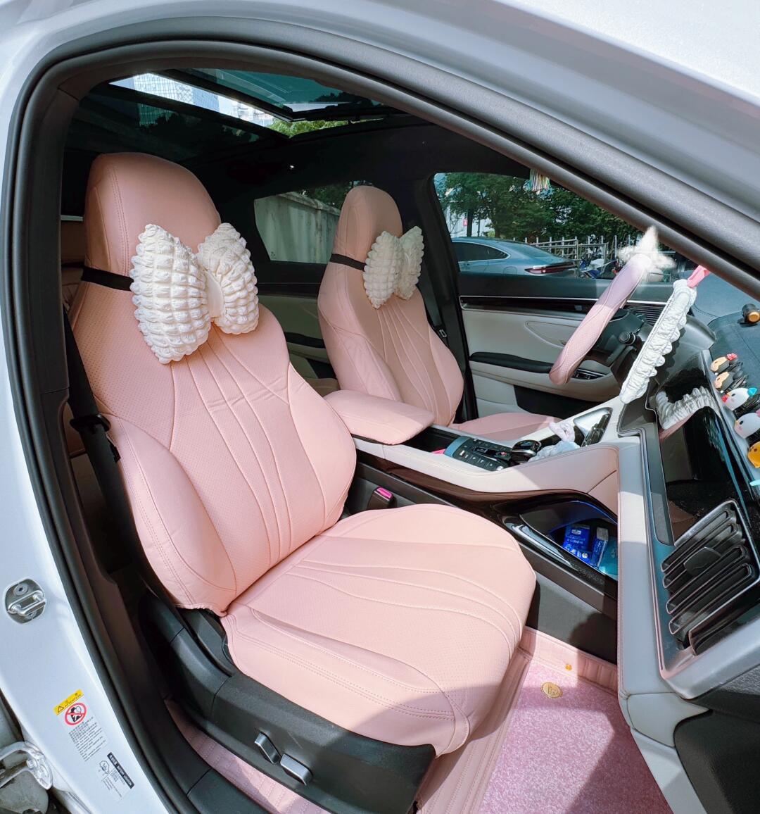 比亚迪宋plus ev少女粉内饰装饰_宋plus新能源社区_易车社区