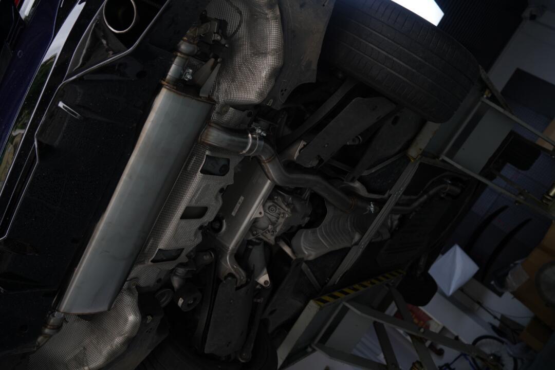 宝马5系mkl中尾段排气,性能声浪,优化气流