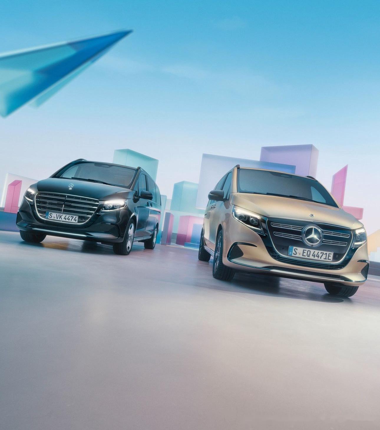 奔驰发布纯电v级 外观似乎没什么变化