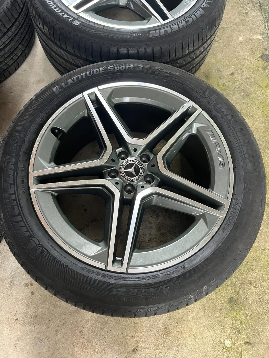 奔驰gls450原厂 21寸轮毂轮胎拆车件一套