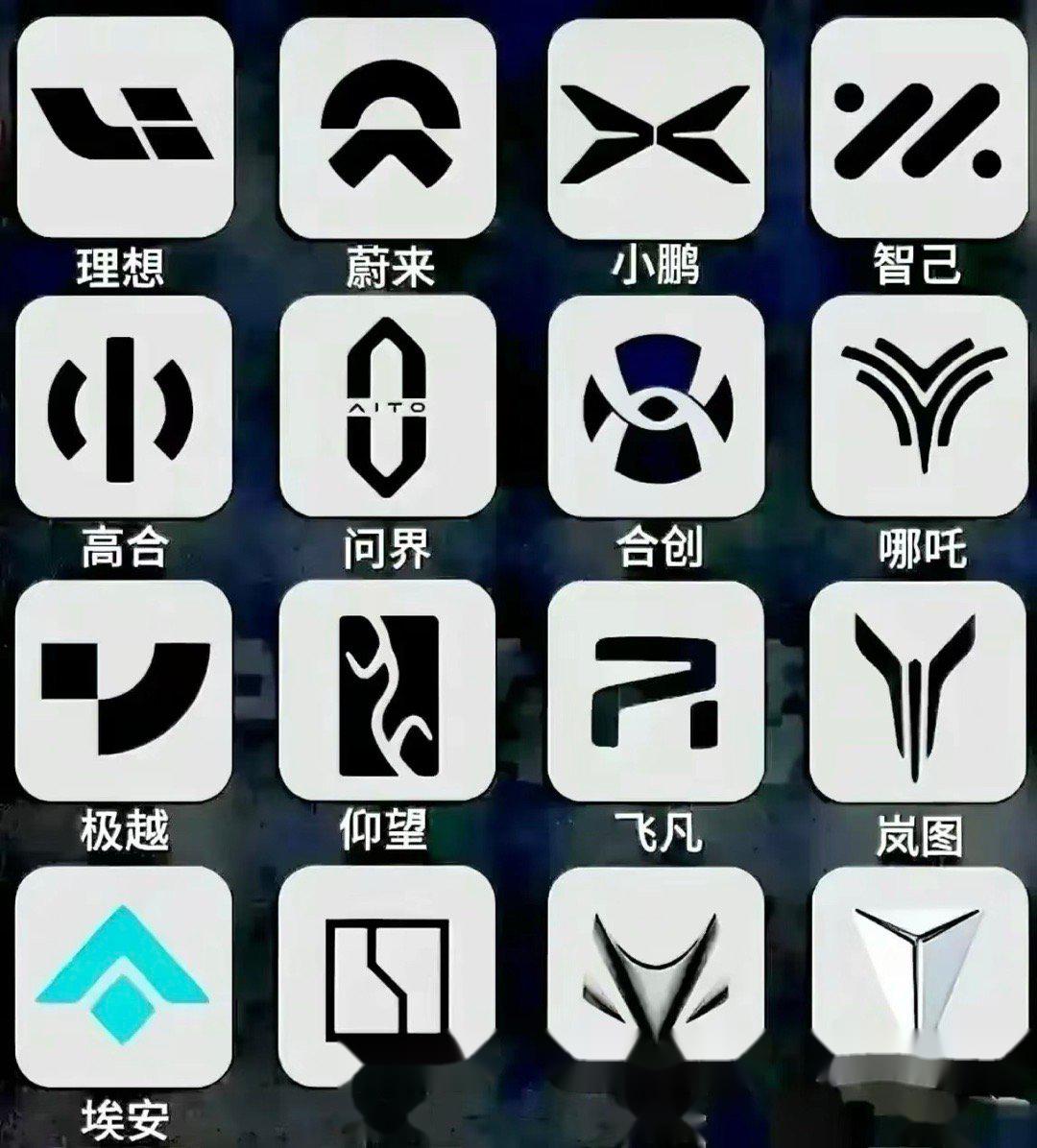 这些新能源车标志,你觉得哪个最好看?
