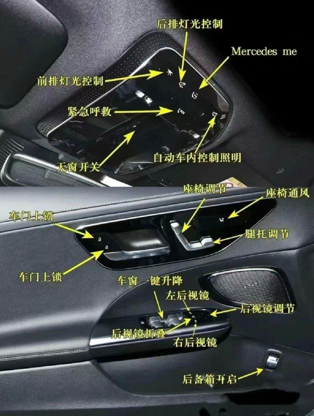 奔驰c级车按键大全,快马住学习一下,这样等坐到奔驰车的时候就不慌了.