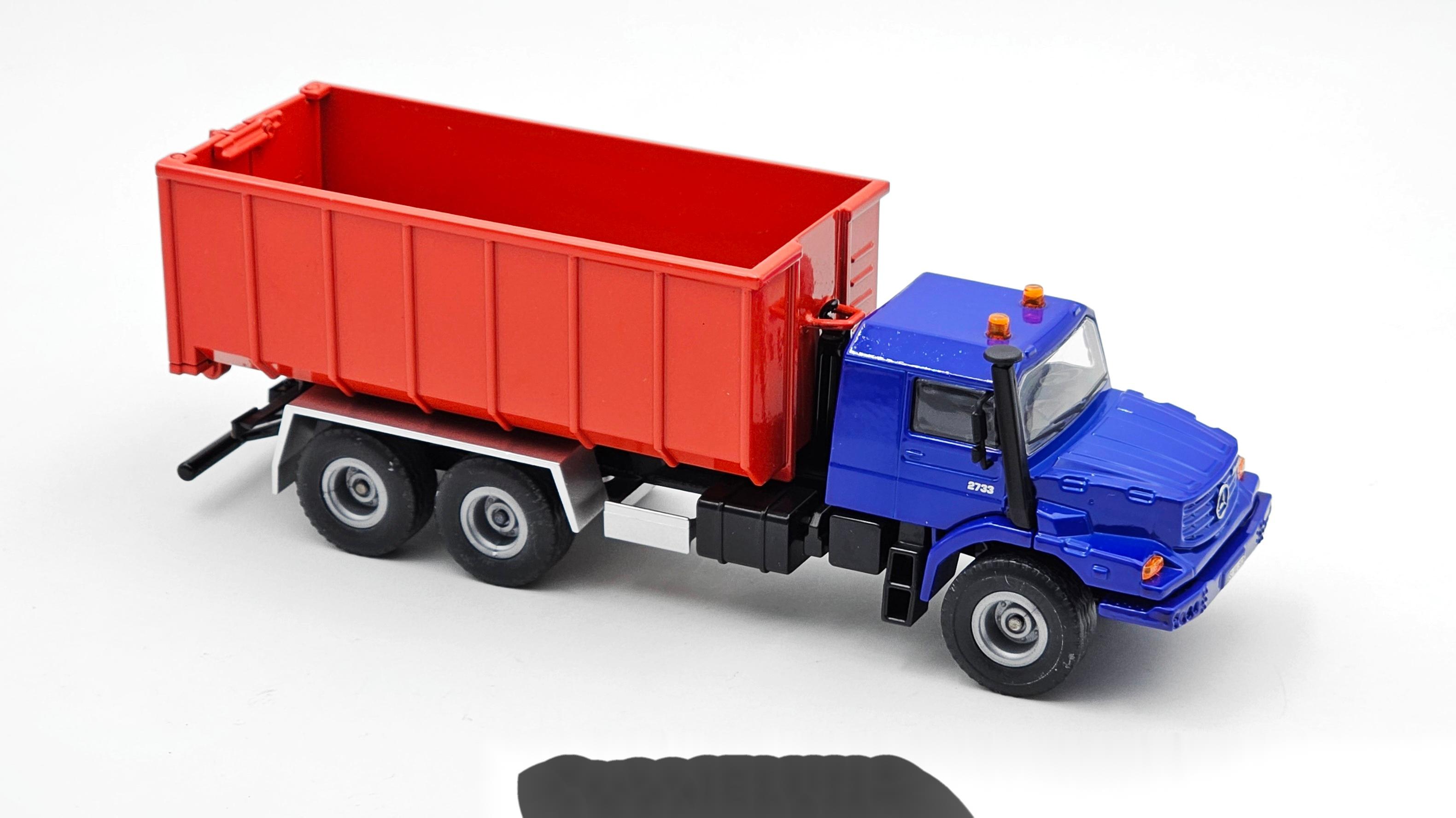 767 siku 奔驰zetros倾斜式自卸车 比例1/50 驾驶楼 整个车斗包