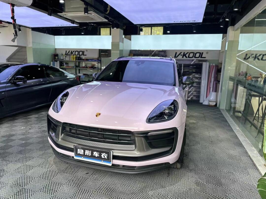 macan 改色膜 迷雾灰紫 好看