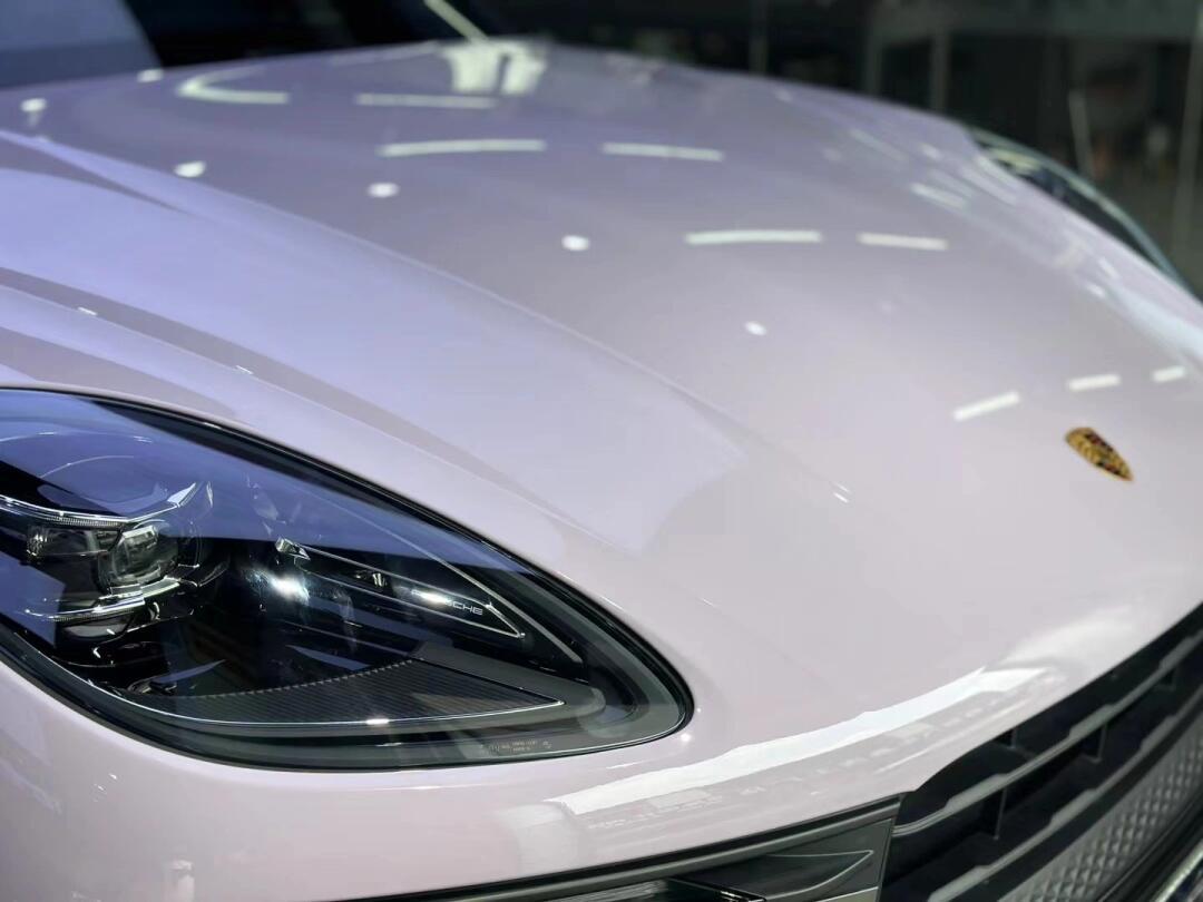 macan 改色膜 迷雾灰紫 好看