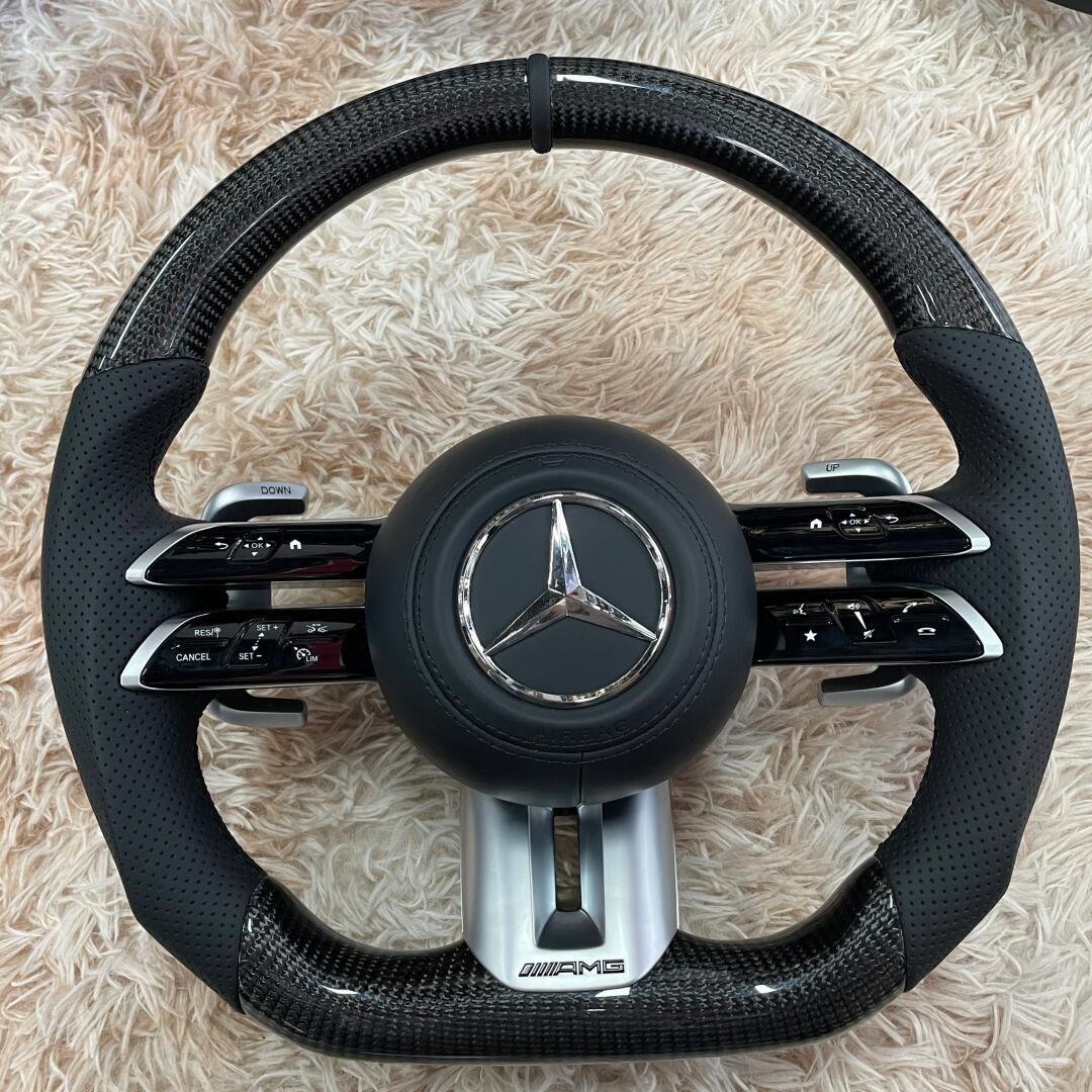 奔驰蜻蜓amg碳纤维方向盘