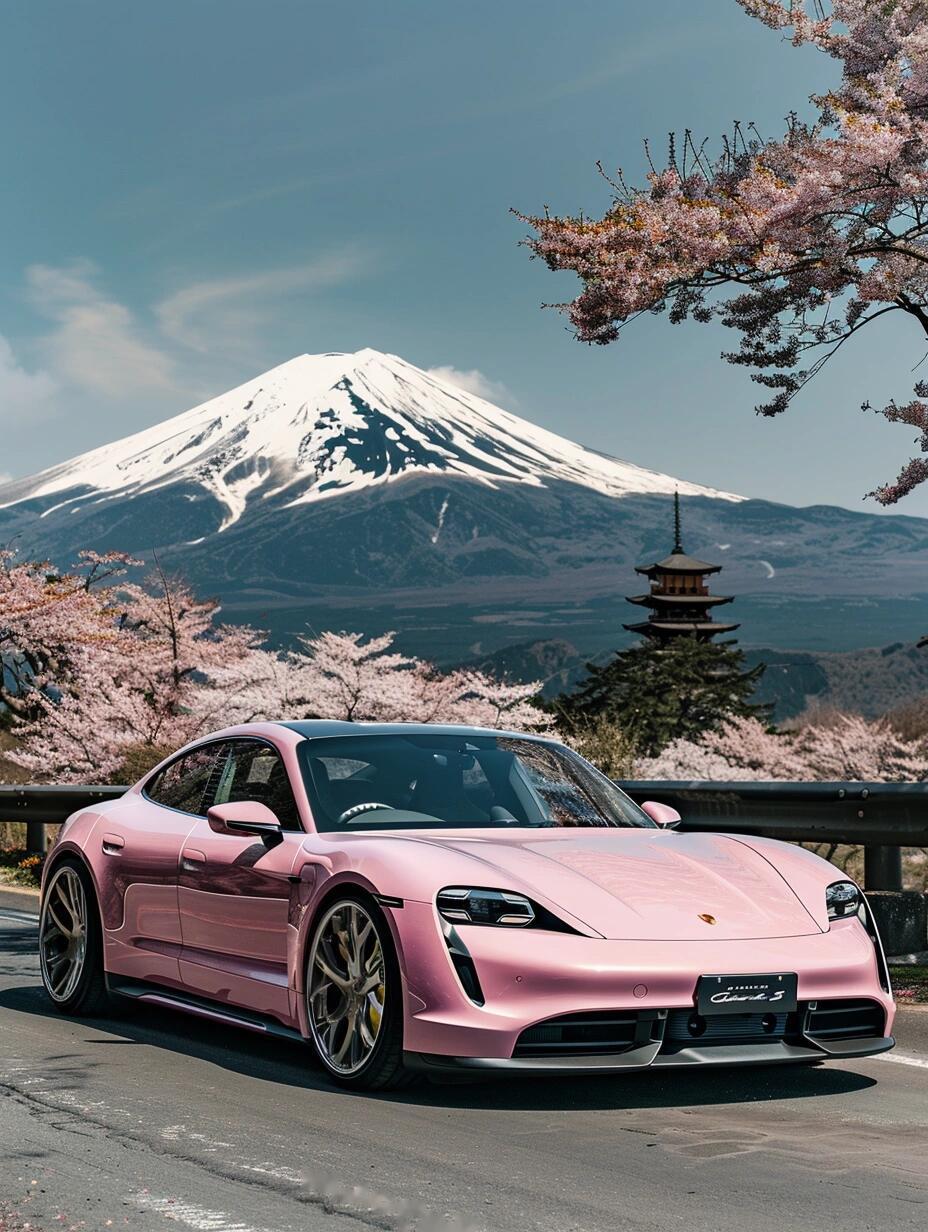 保时捷taycan樱花粉