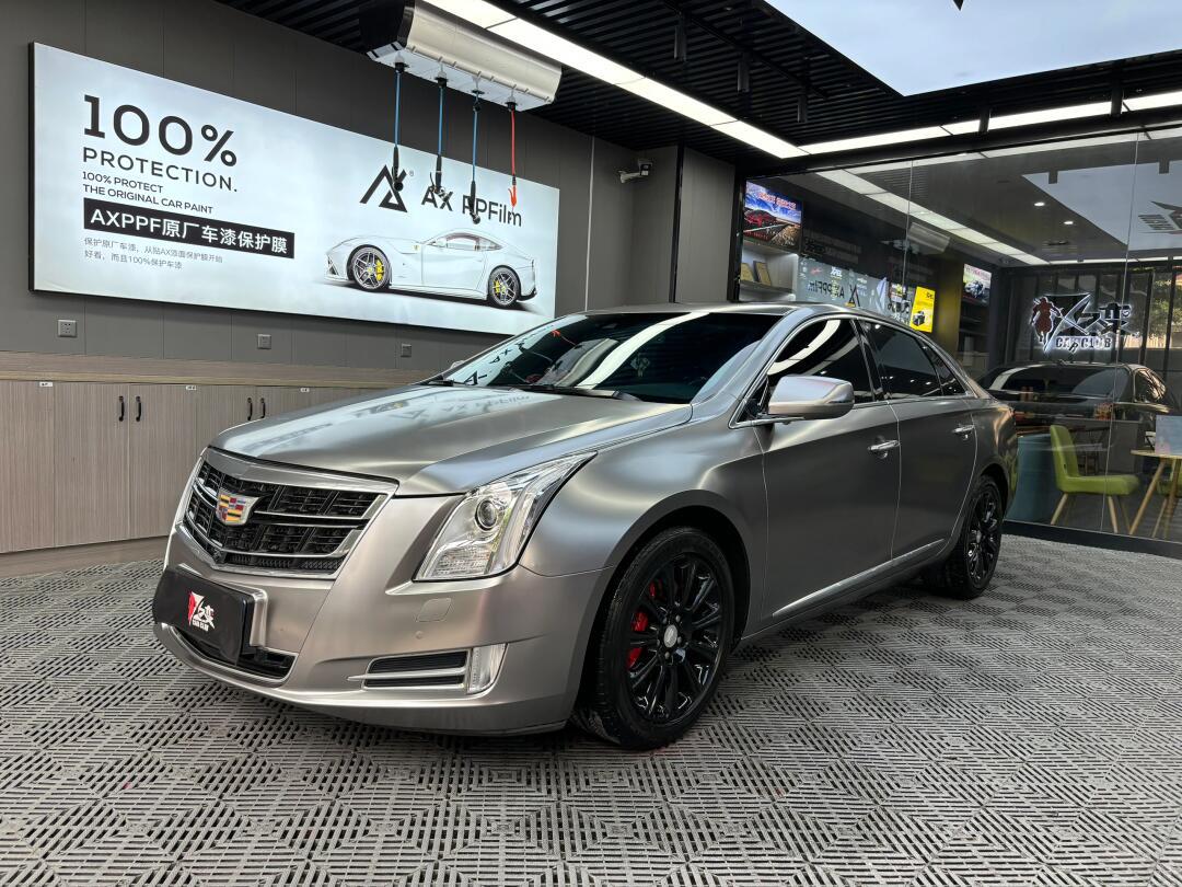成都汽车贴膜 凯迪拉克xts 亚光液态金属银