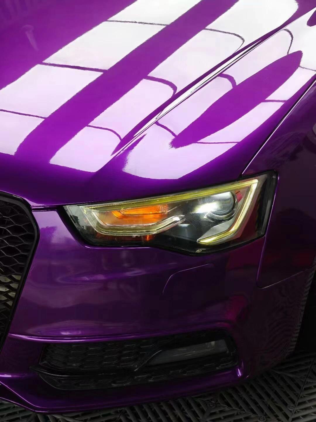 奥迪a5 全车改色膜 葡萄紫