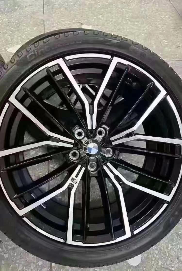 19寸宝马540新款轮毂带胎一套,宝马五系19寸轮毂钢圈