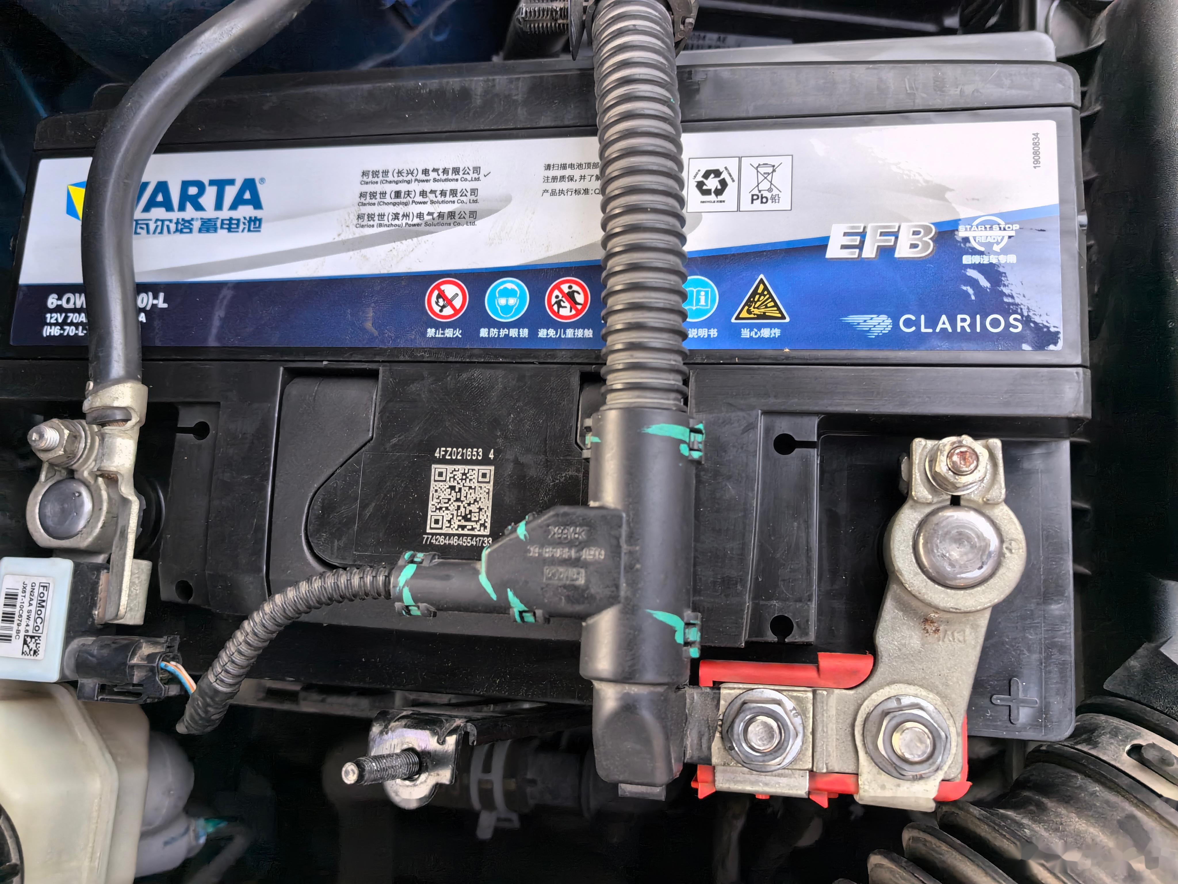 由于瓦尔塔70efb的黄标蓄电池,在停车一周后出现没电情况,直接换成了