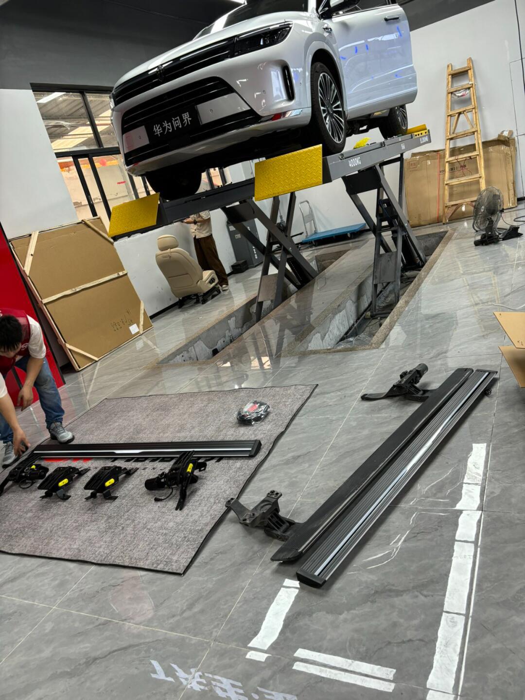 问界m7拆掉原厂电动侧踏板_问界m7社区_易车社区