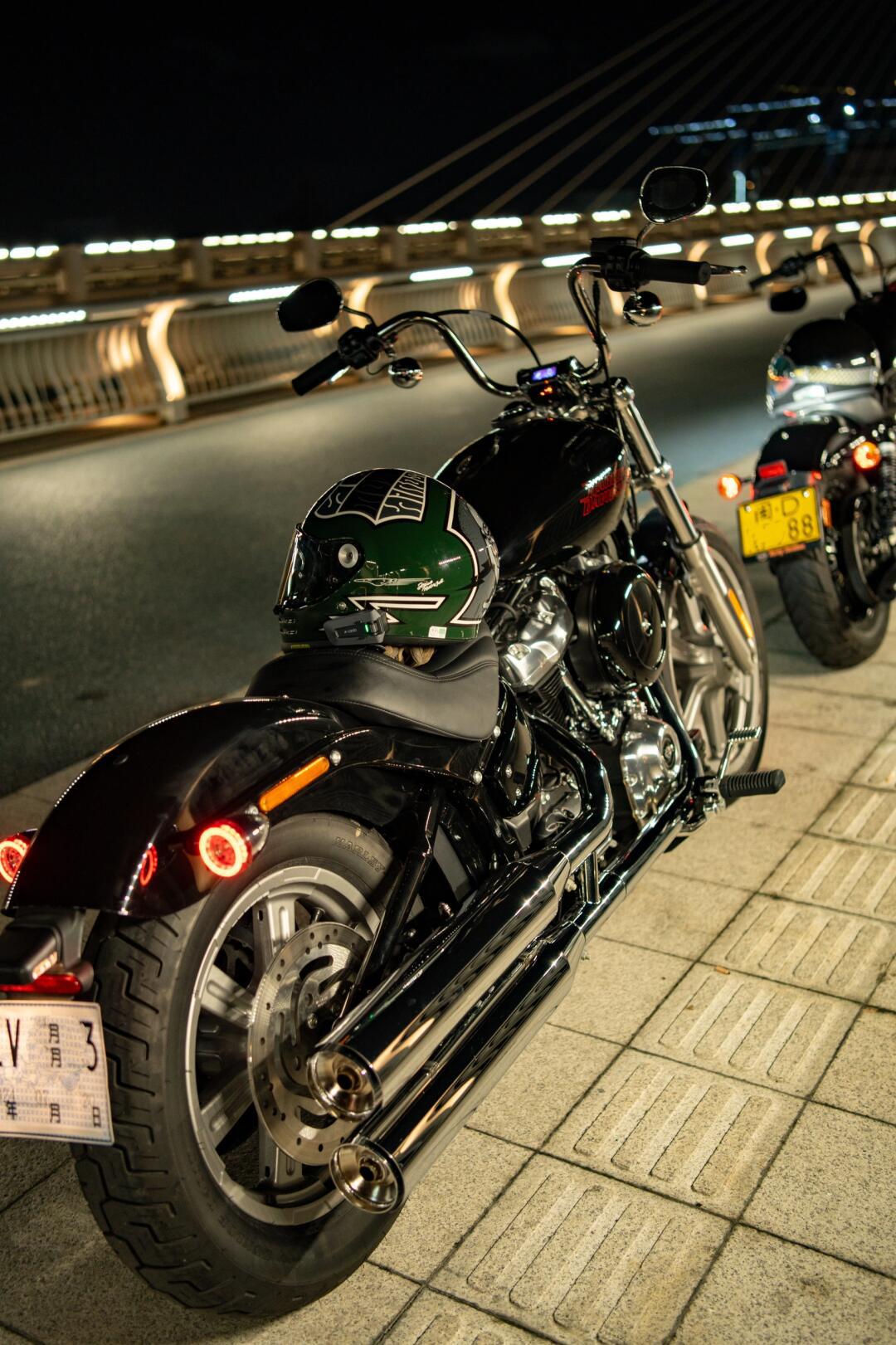 哈雷软尾标准softail standard 虎门夜骑
