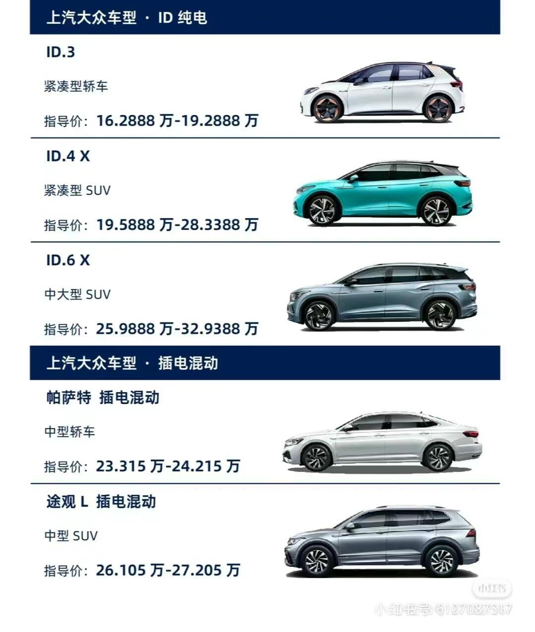上汽大众车型展示