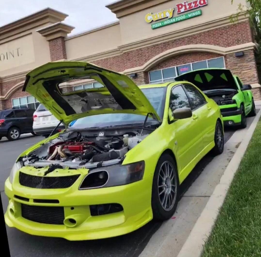 老外螢光色 黃色 三菱 evolution evo 9 九代 轉自ig ct9a