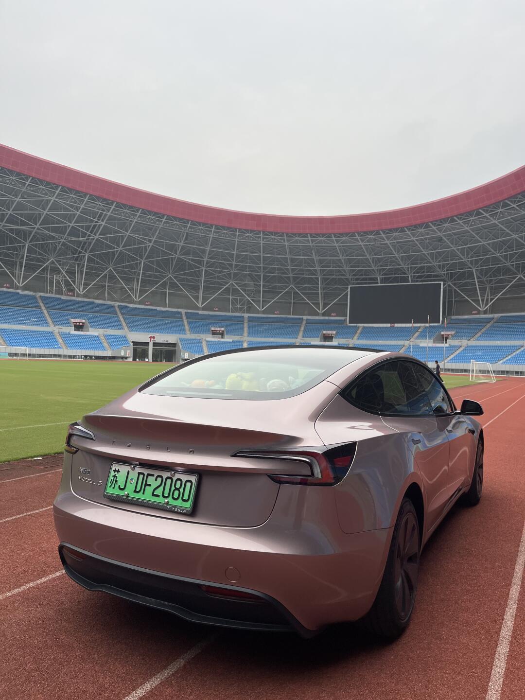 特斯拉焕新版冰莓粉改色膜