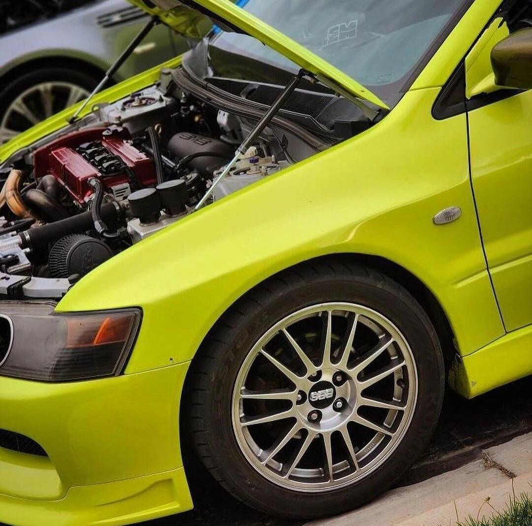 老外螢光色 黃色 三菱 evolution evo 9 九代 轉自ig ct9a