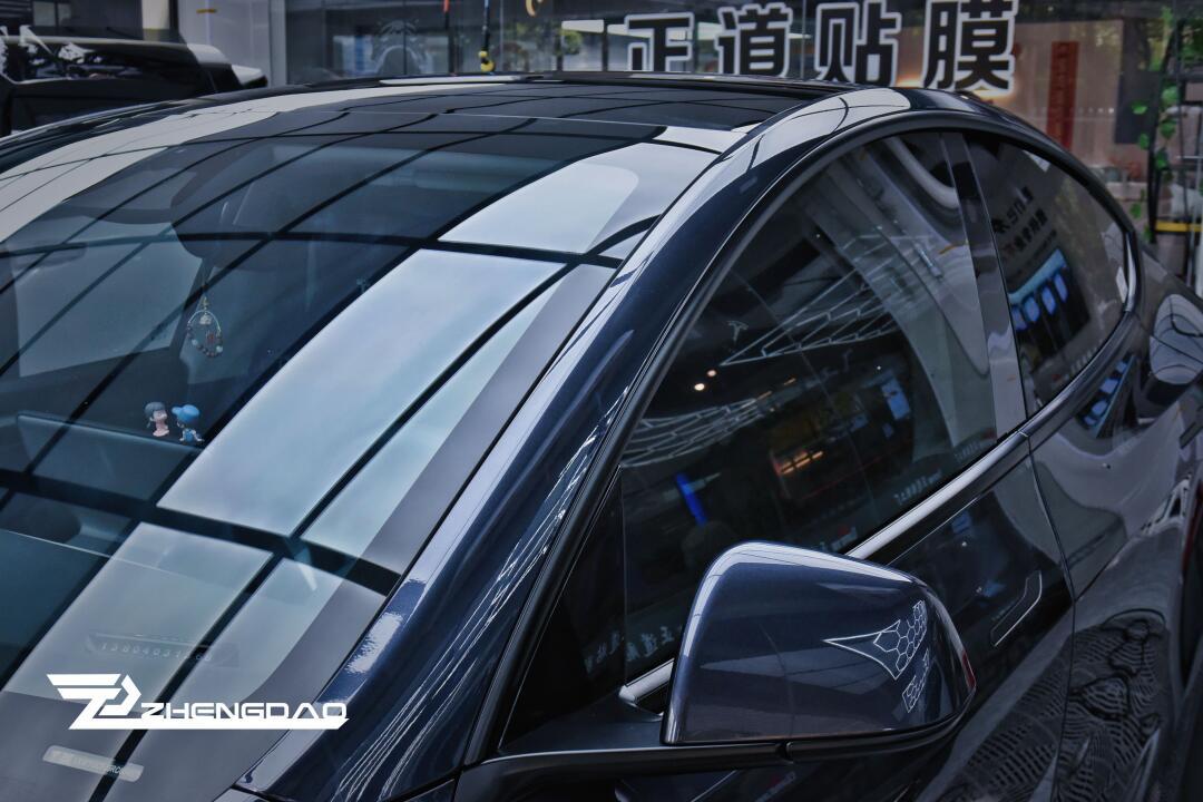 特斯拉modely车窗膜施工_model y社区_易车社区