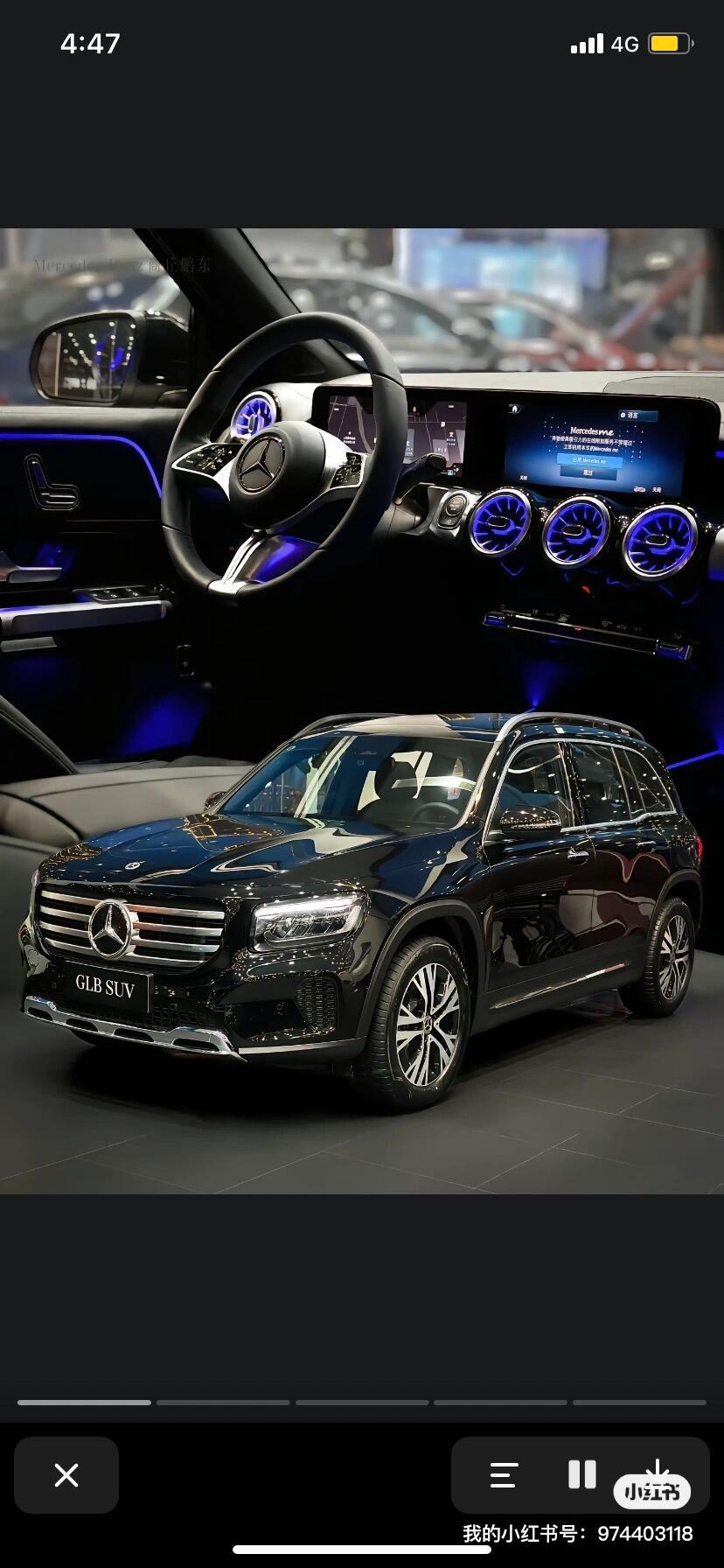 奔驰glb定位豪华品牌紧凑型suv 低功率版本 glb 200系列车型,采用1