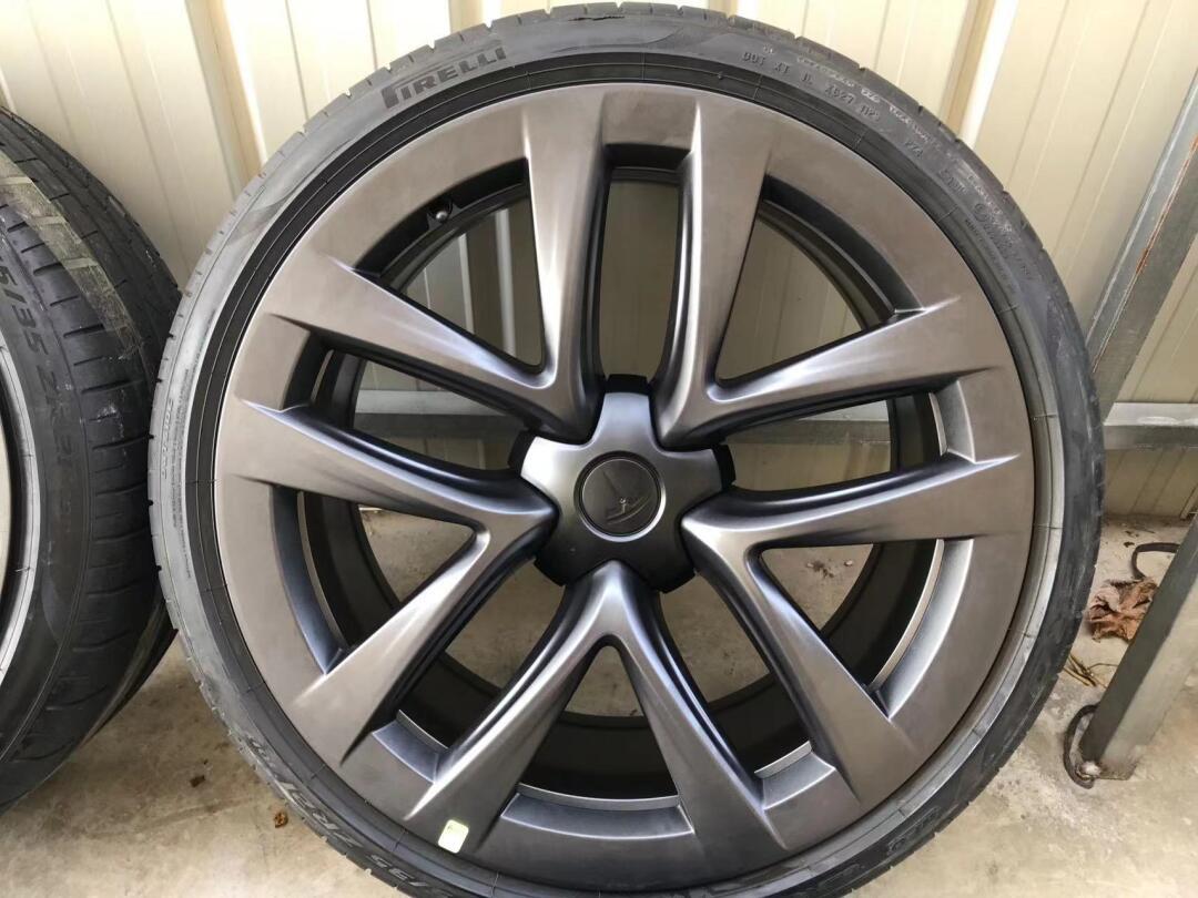 21寸特斯拉 model s原厂轮毂 正品原装轮毂 使用 2000公里特斯拉配件
