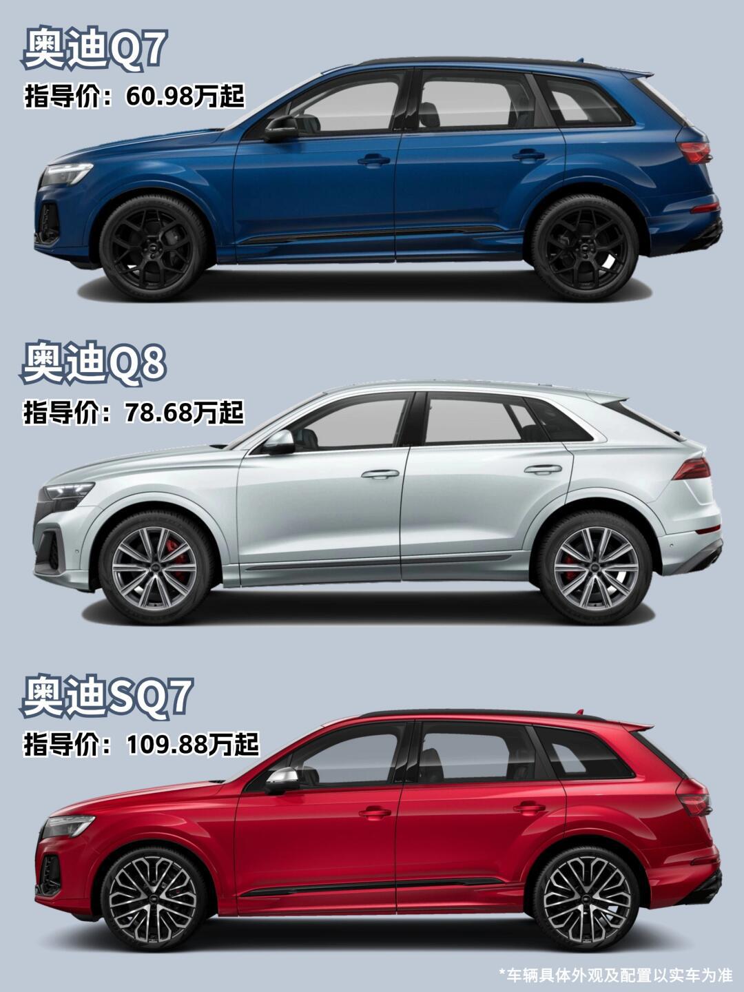 奥迪旗舰suv全面上新q7,q8,sq7