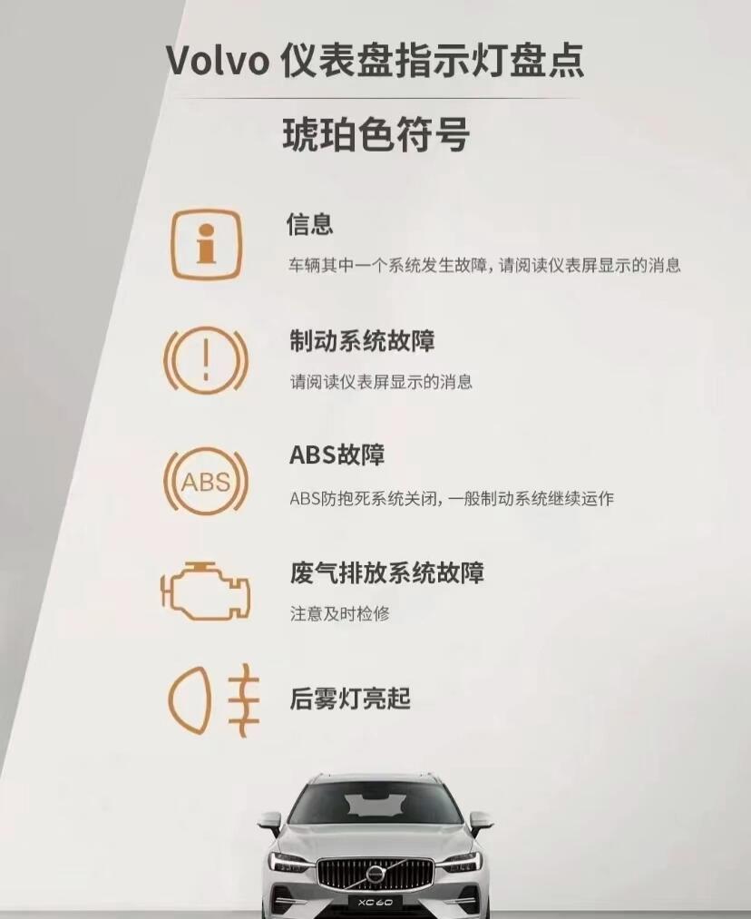 一分钟了解沃尔沃仪表盘指示灯95