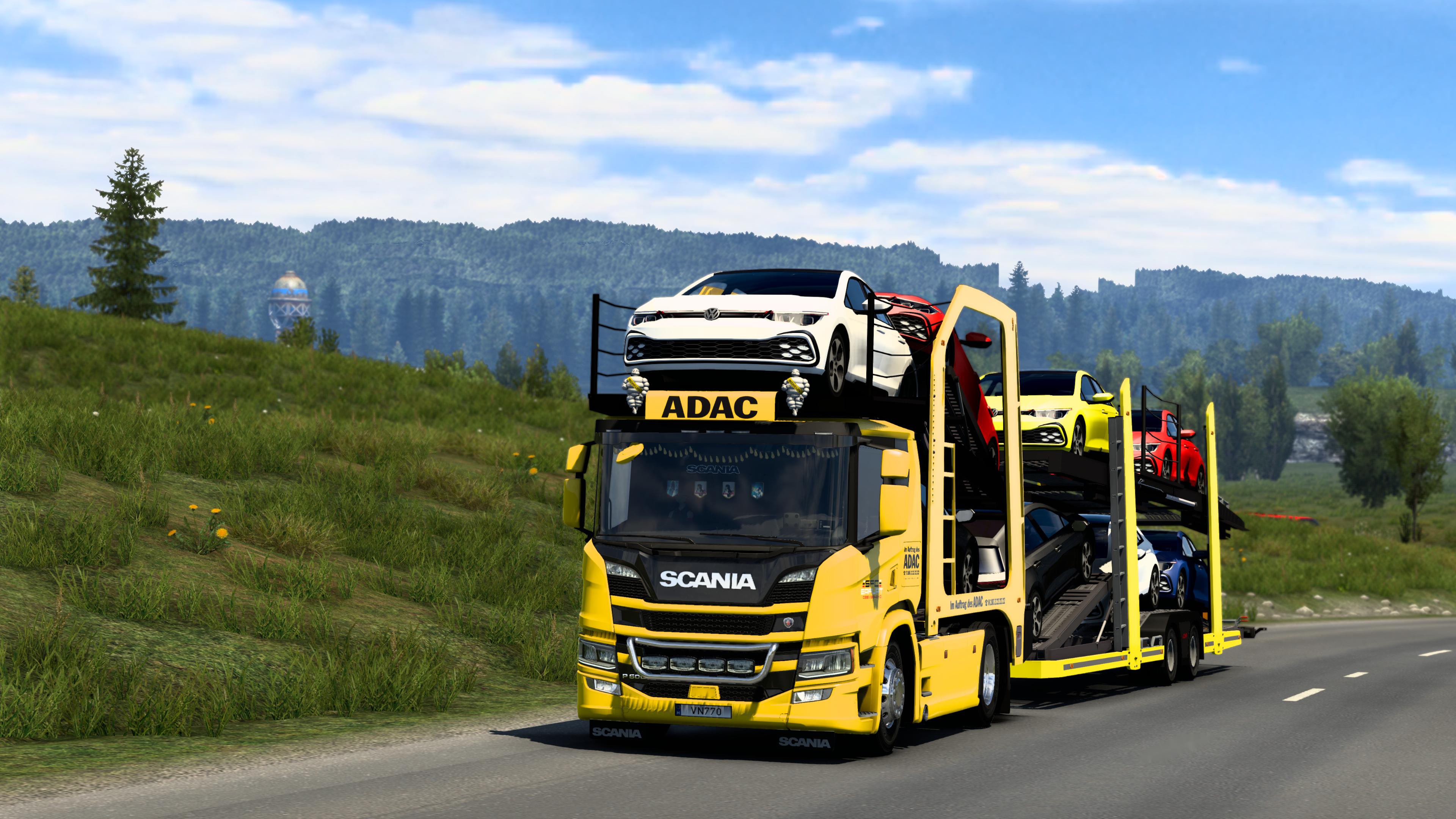 4k screenshot～scania p500轿运车～搭载p系列最大出力的d