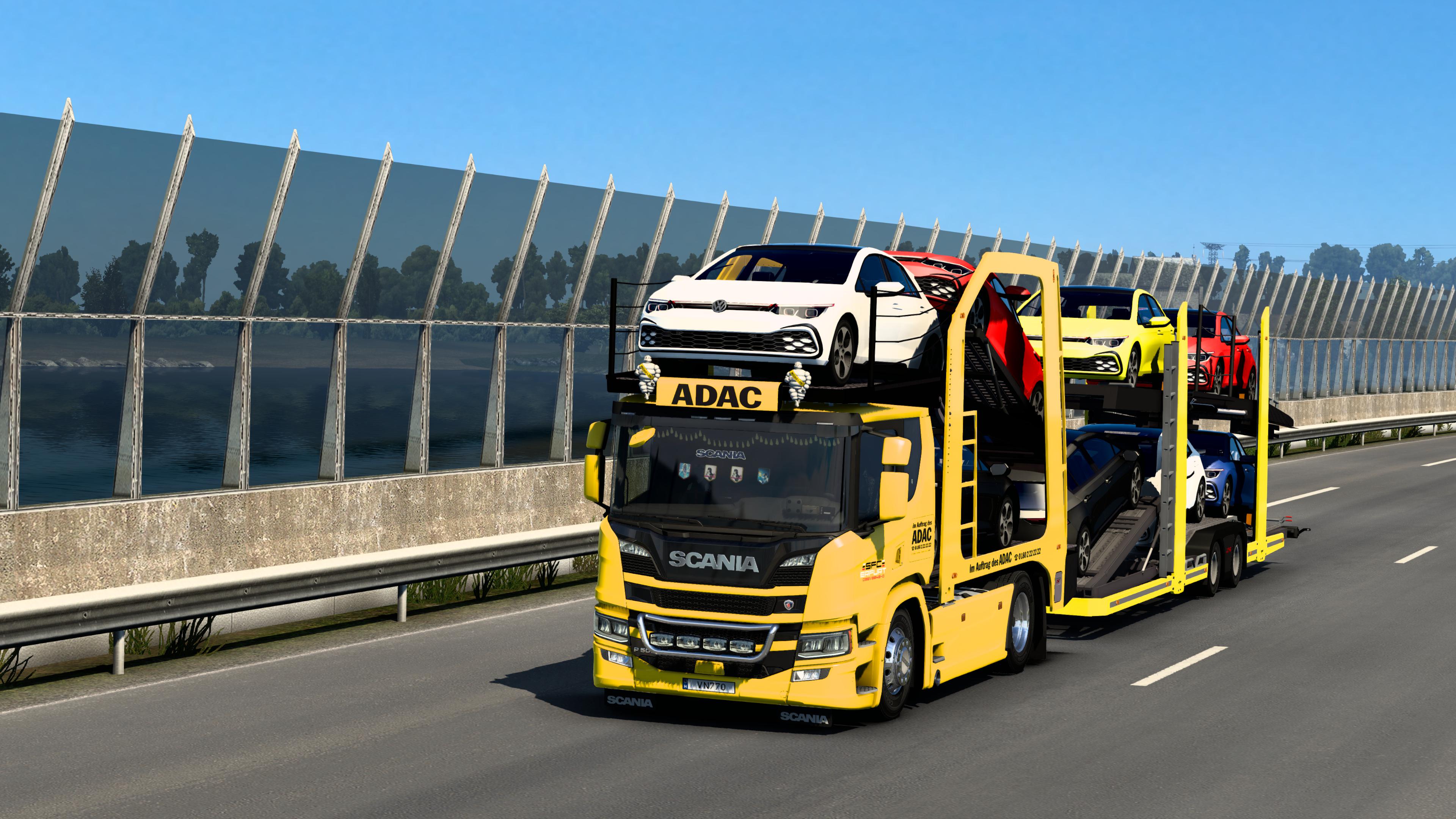 4k screenshot～scania p500轿运车～搭载p系列最大出力的d
