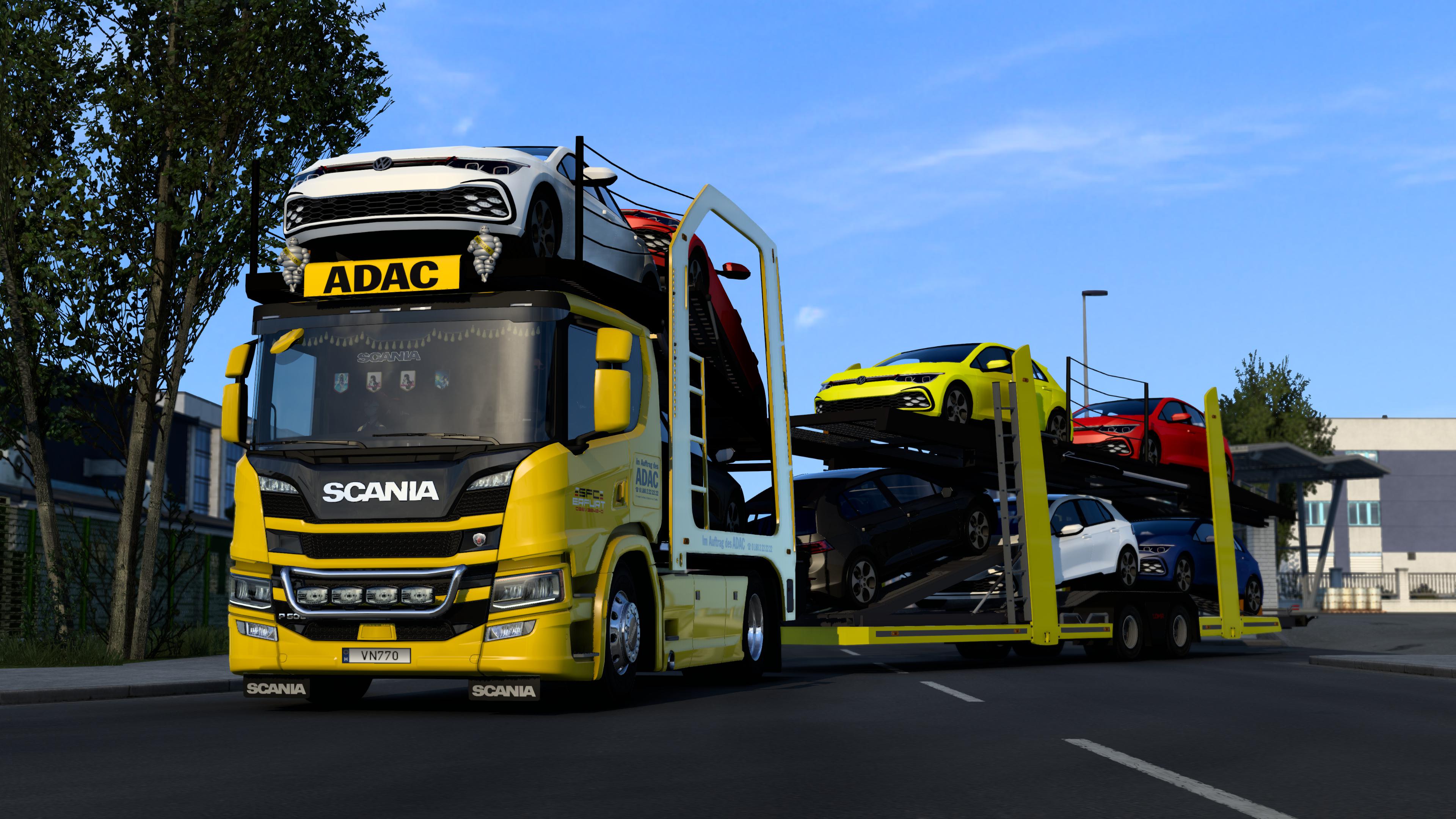 4k screenshot～scania p500轿运车～搭载p系列最大出力的d