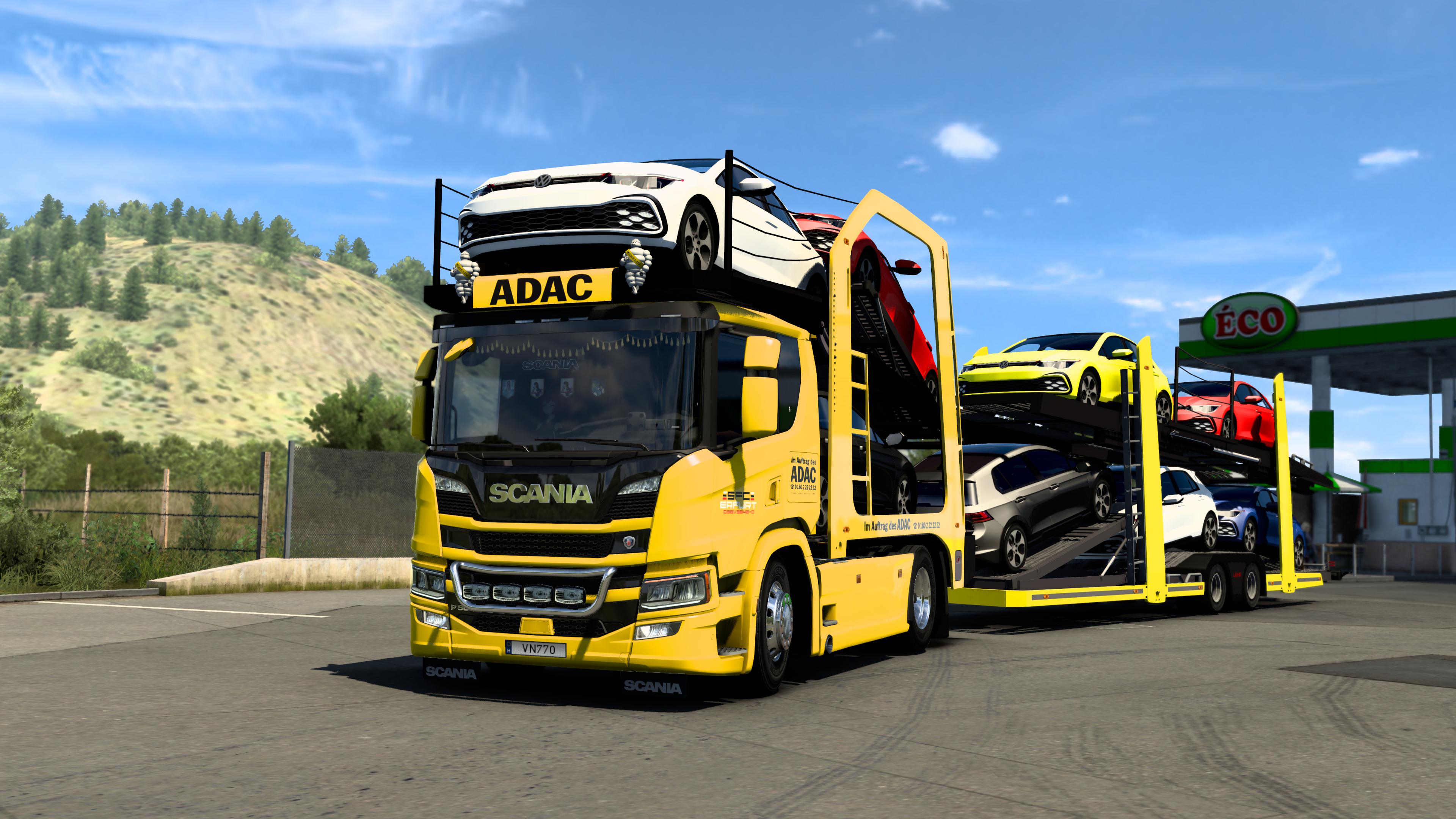 4k screenshot～scania p500轿运车～搭载p系列最大出力的d