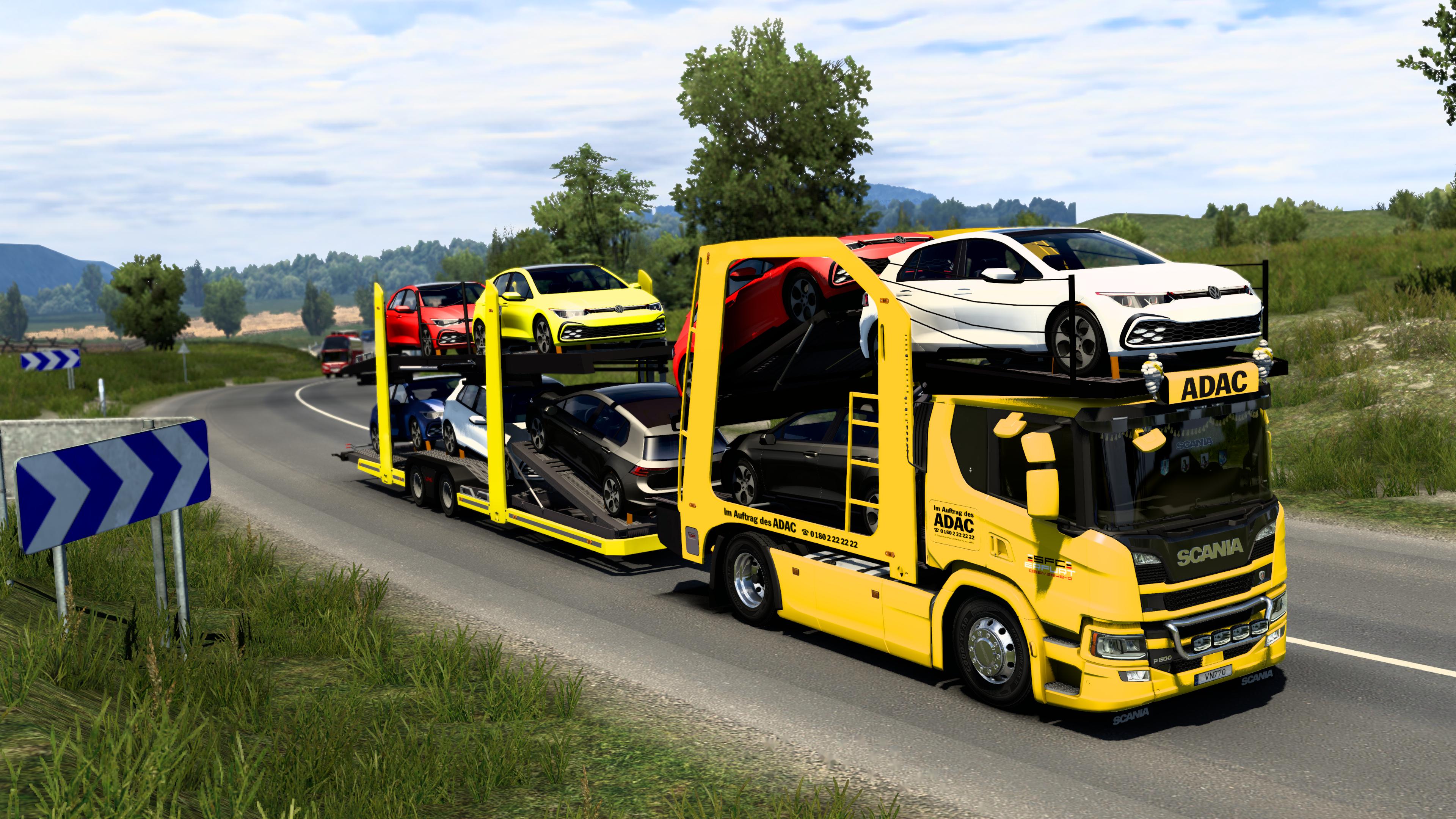 4k screenshot～scania p500轿运车～搭载p系列最大出力的d