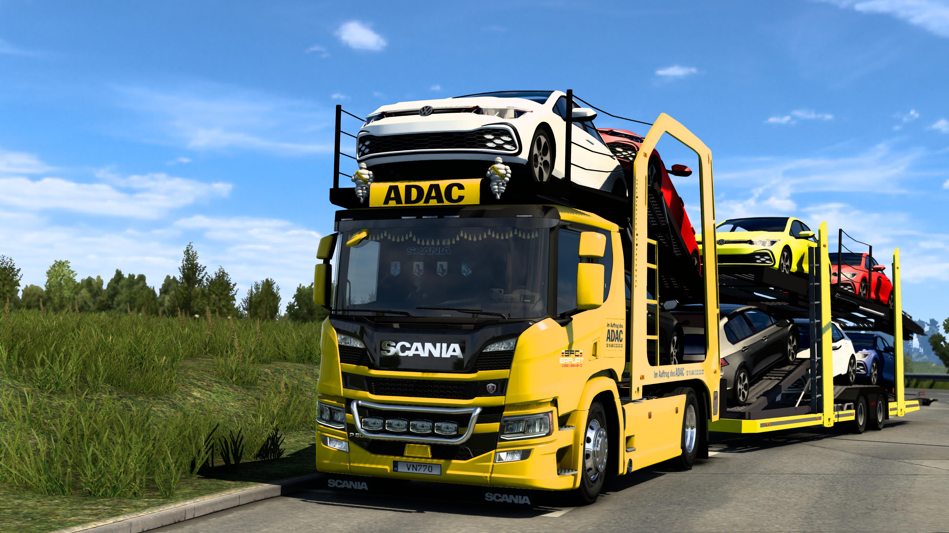 4k screenshot～scania p500轿运车～搭载p系列最大出力的d