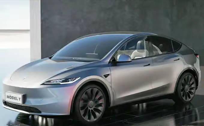 新款特斯拉model y实车图曝光!贯穿式尾灯!没想到变化挺大!