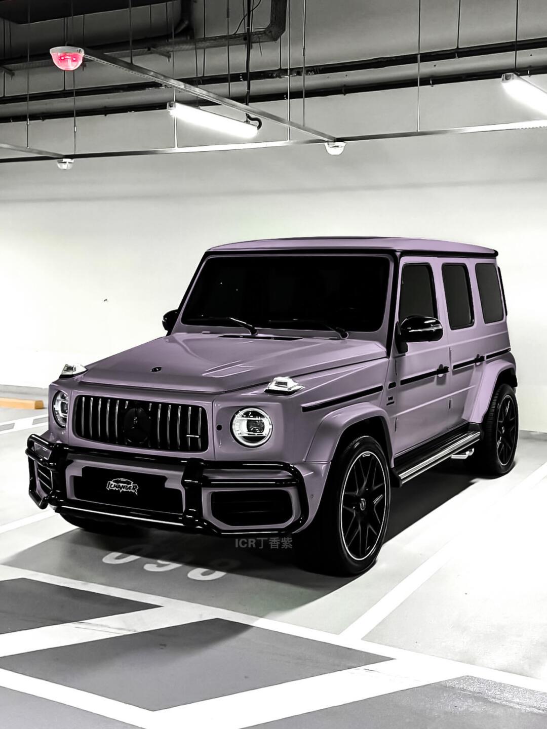 停车场偶遇紫色大g!也太美了吧!_奔驰g级社区_易车