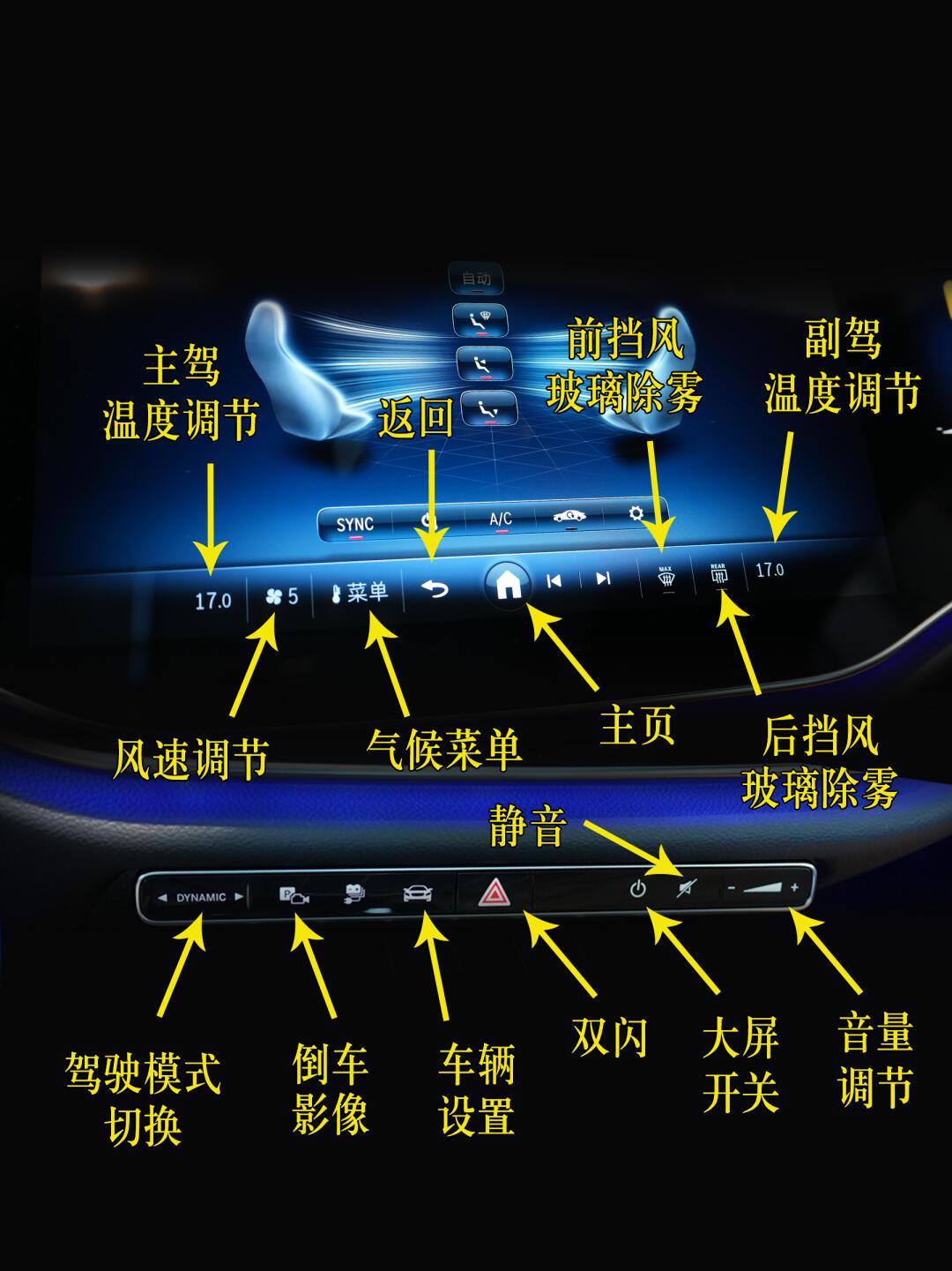 奔驰cla200按键全解图片