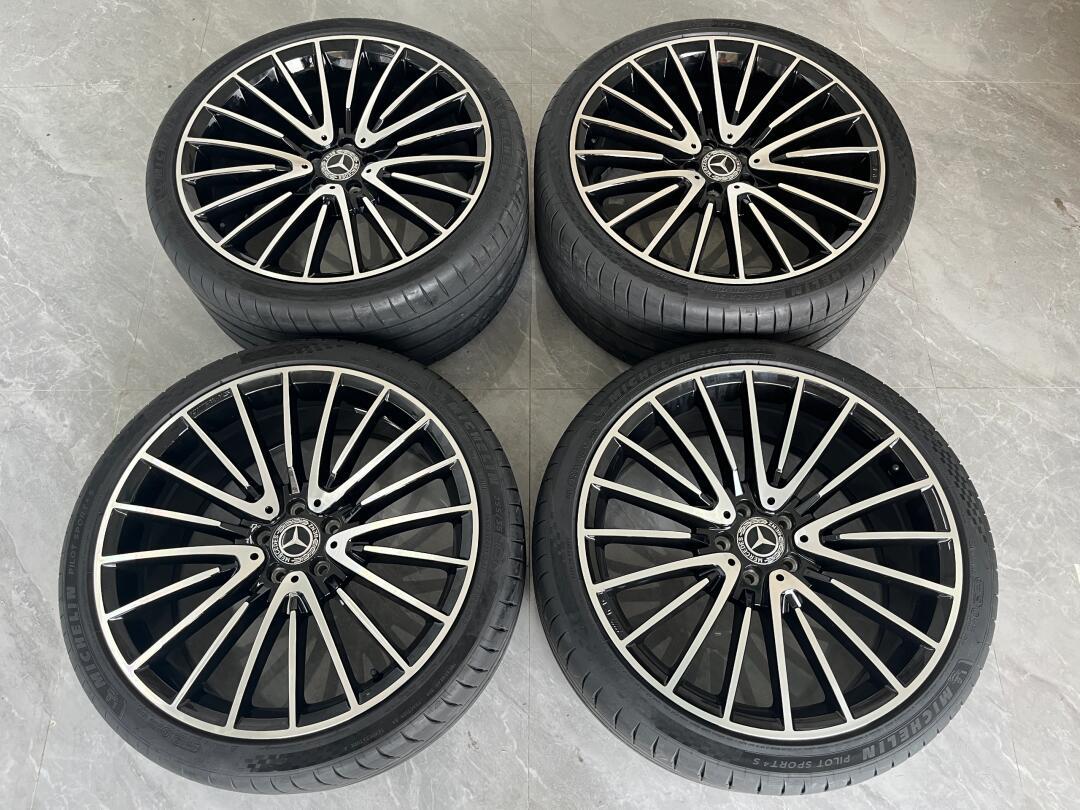 21寸奔驰s500原厂带胎一套23年轮胎轮毂9.