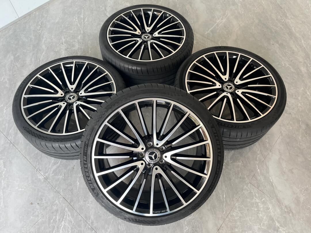 21寸奔驰s500原厂带胎一套23年轮胎轮毂9.