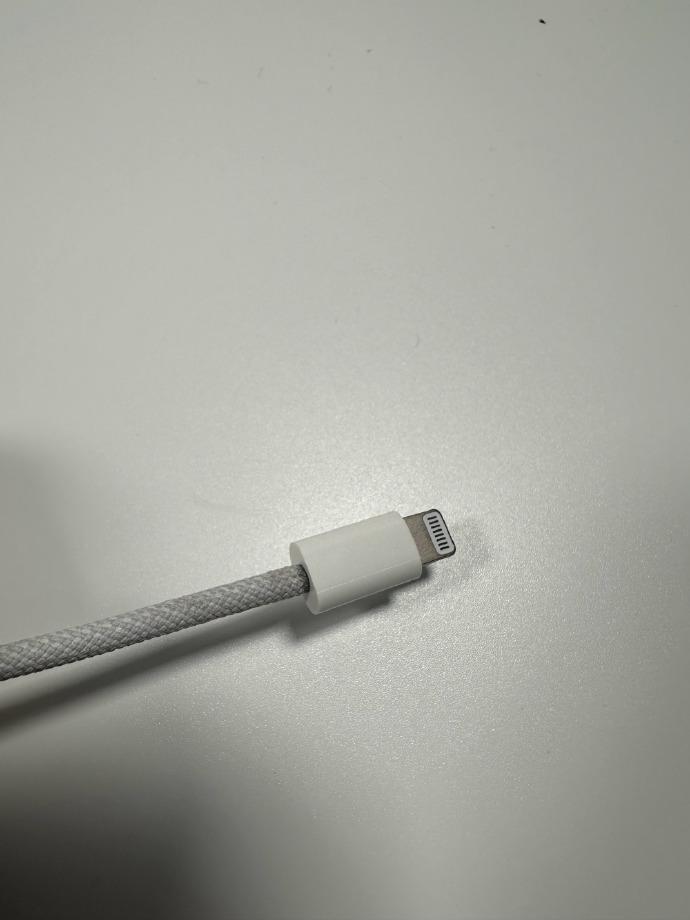 apple imac原装编织c to l快充线1米数据线白色散装9新,趣评测仅需