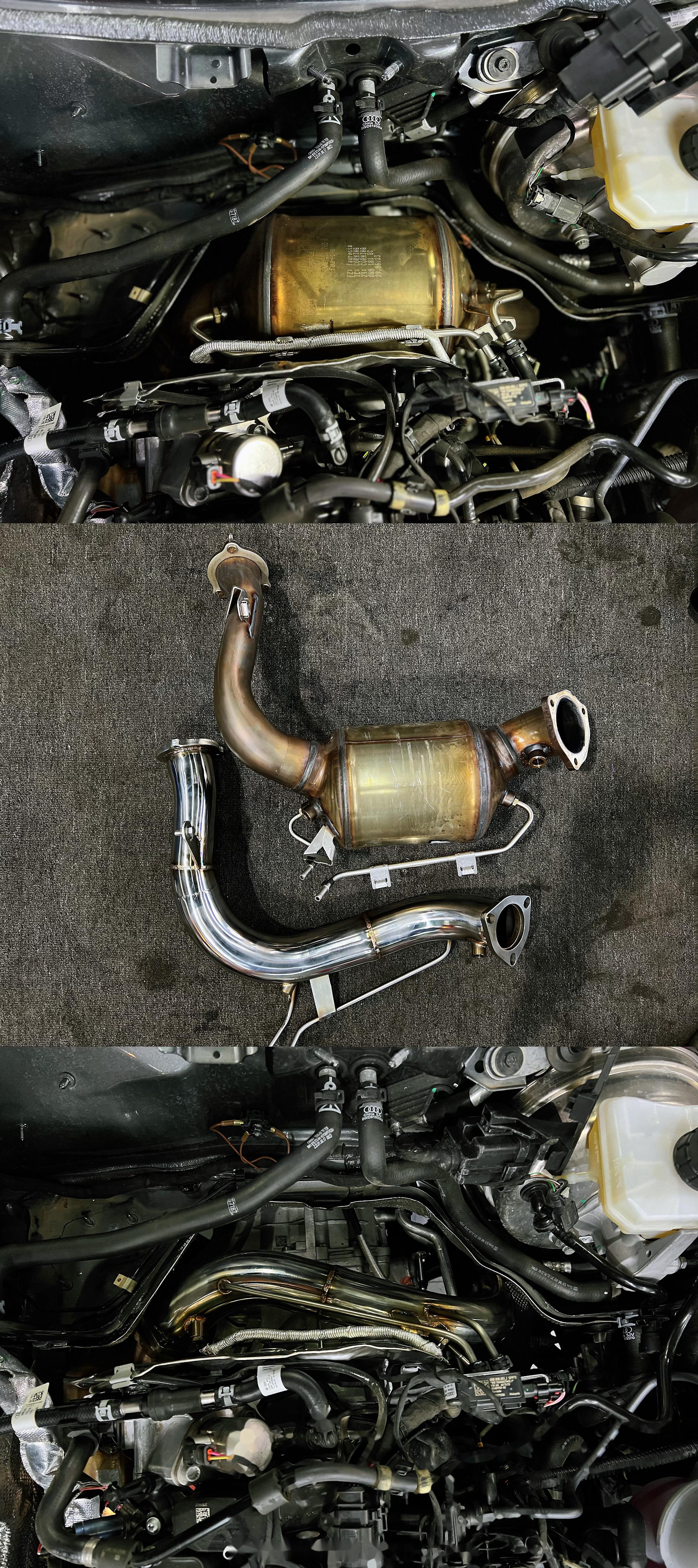 奥迪a4l带gpf版本: -去除gpf颗粒捕捉器, -inspeed六活塞卡钳