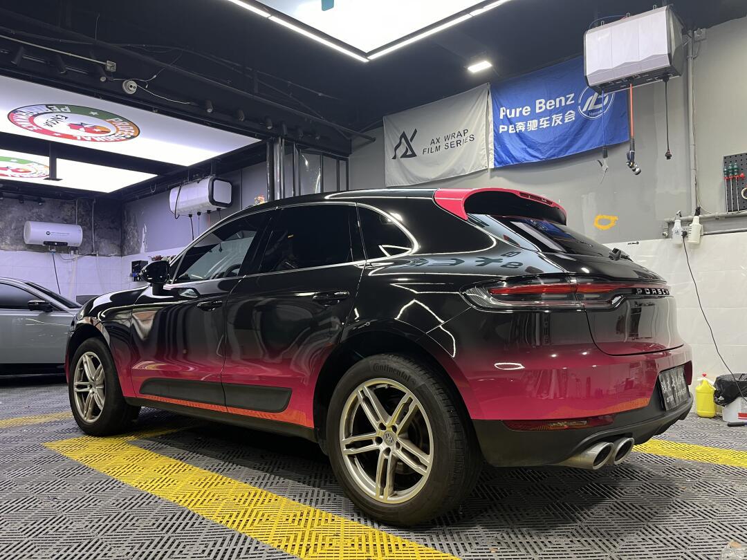 保时捷macan 变色龙高端彩绘定制 完工