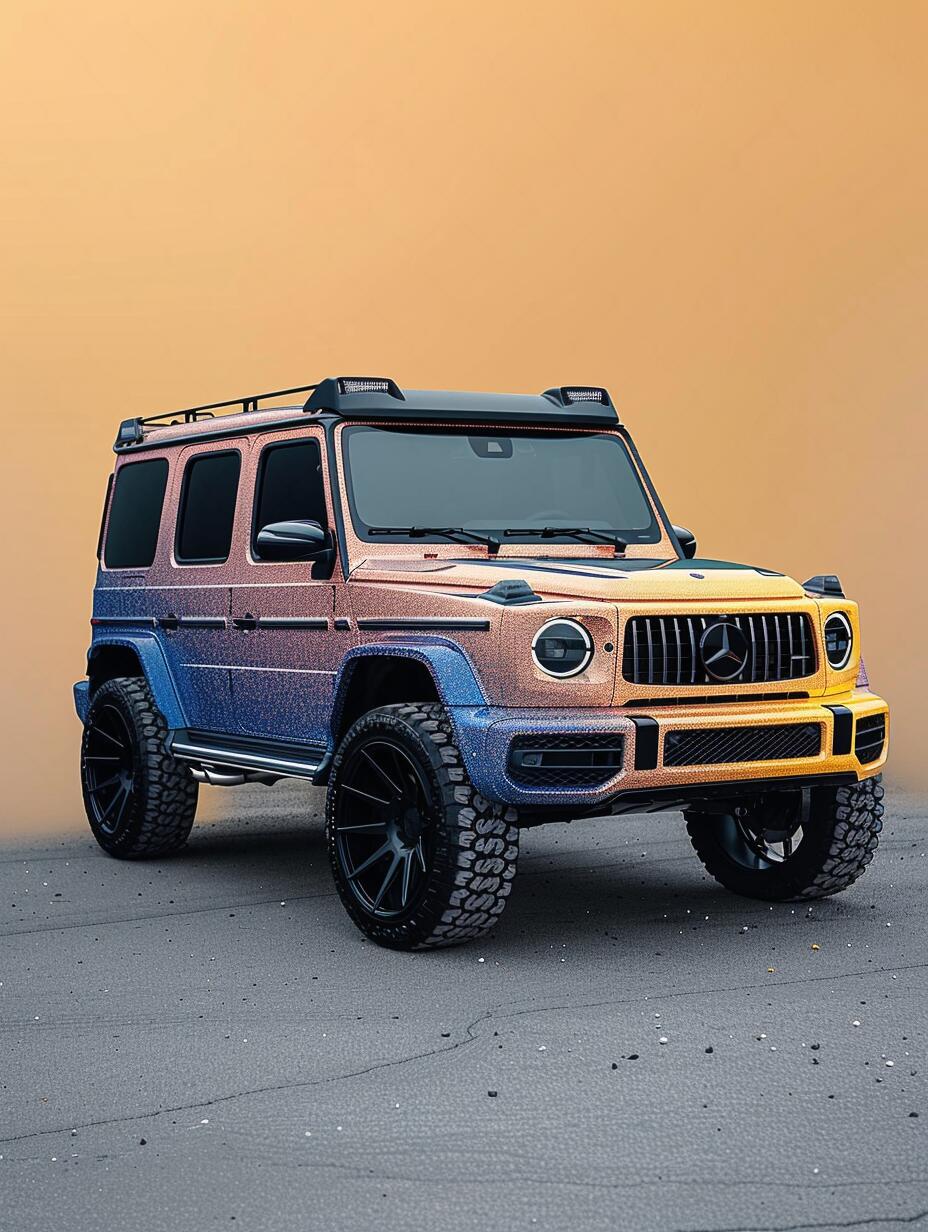 三色奔驰大g真的超级帅气