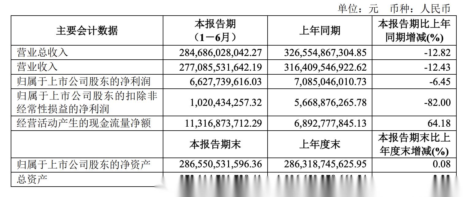 上汽集团半年度报告: 上半年实现整车批售182