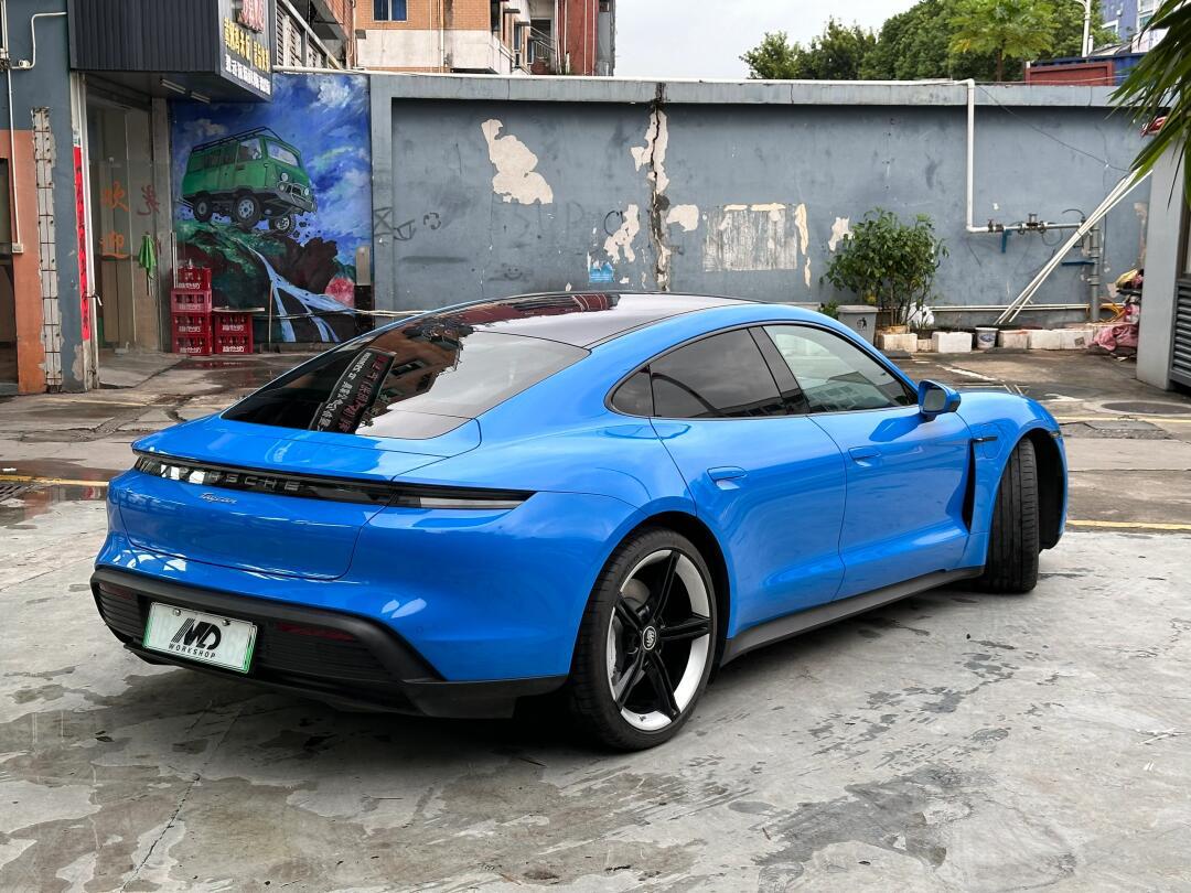 保时捷taycan 鲨鱼蓝改色93_byd shark社区_易车社区