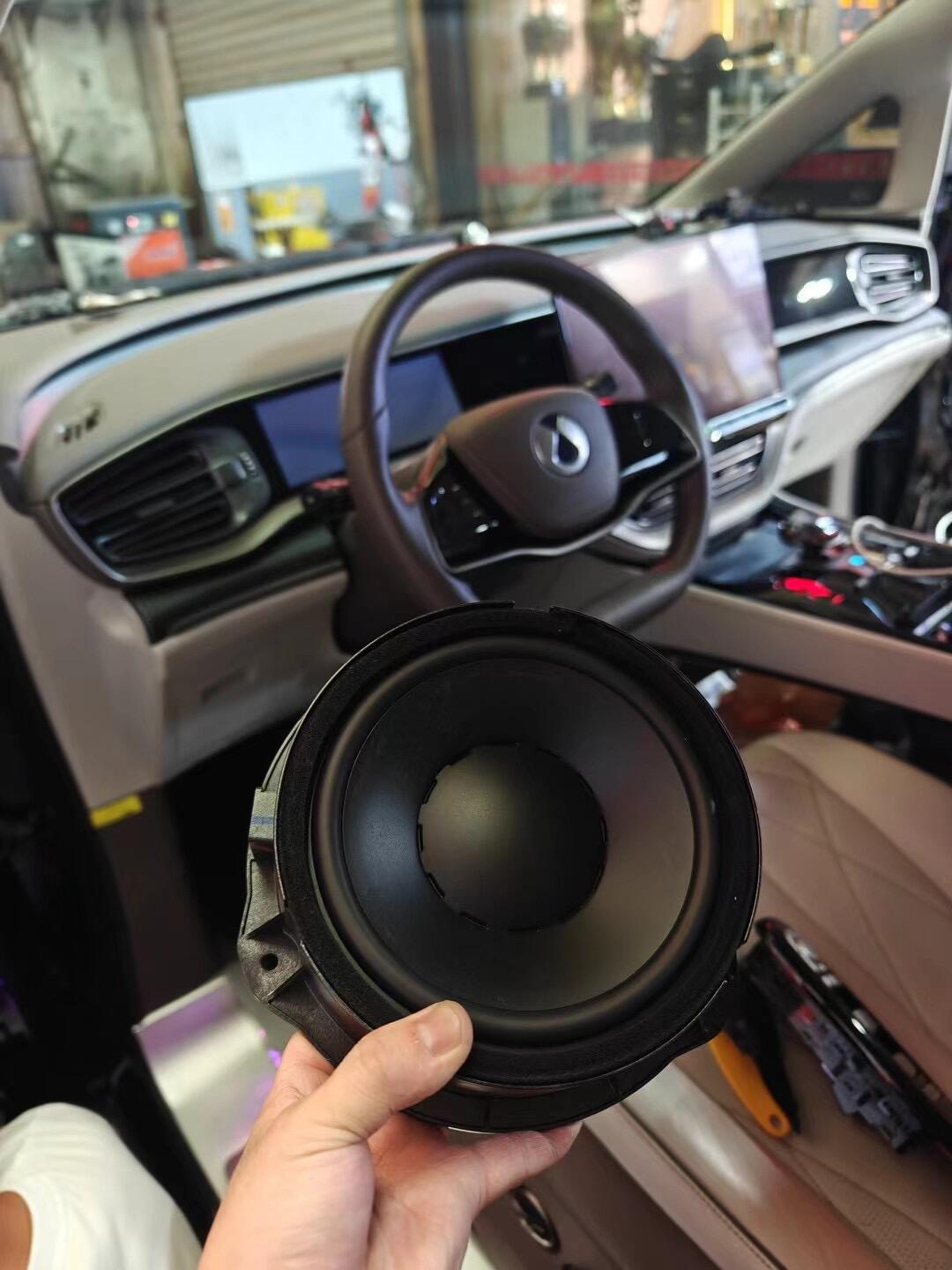 腾势d9汽车音响改装@上海来福