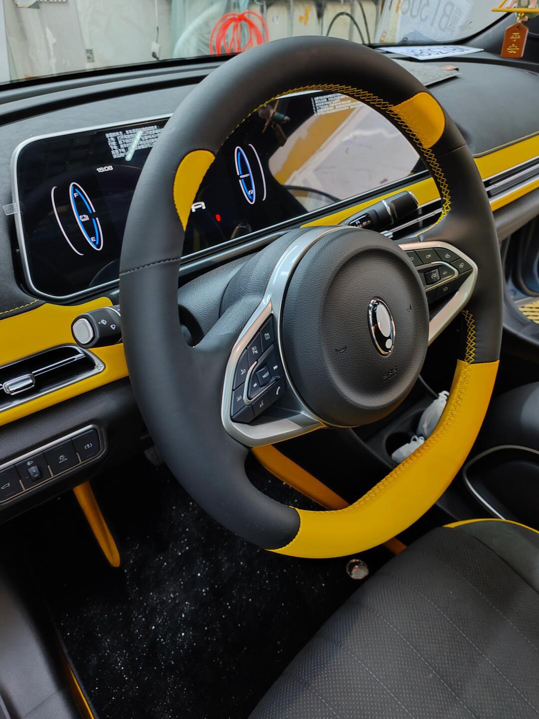 欧拉好猫gt原车同色专车专用纳帕皮运动把套