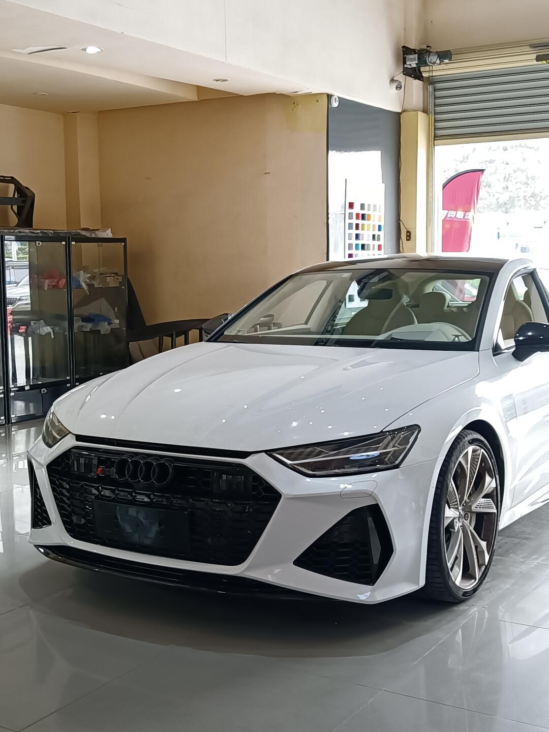 奥迪a7 改装升级清单 rs7前包围 副驾星空屏 升降高音喇叭 超级模块