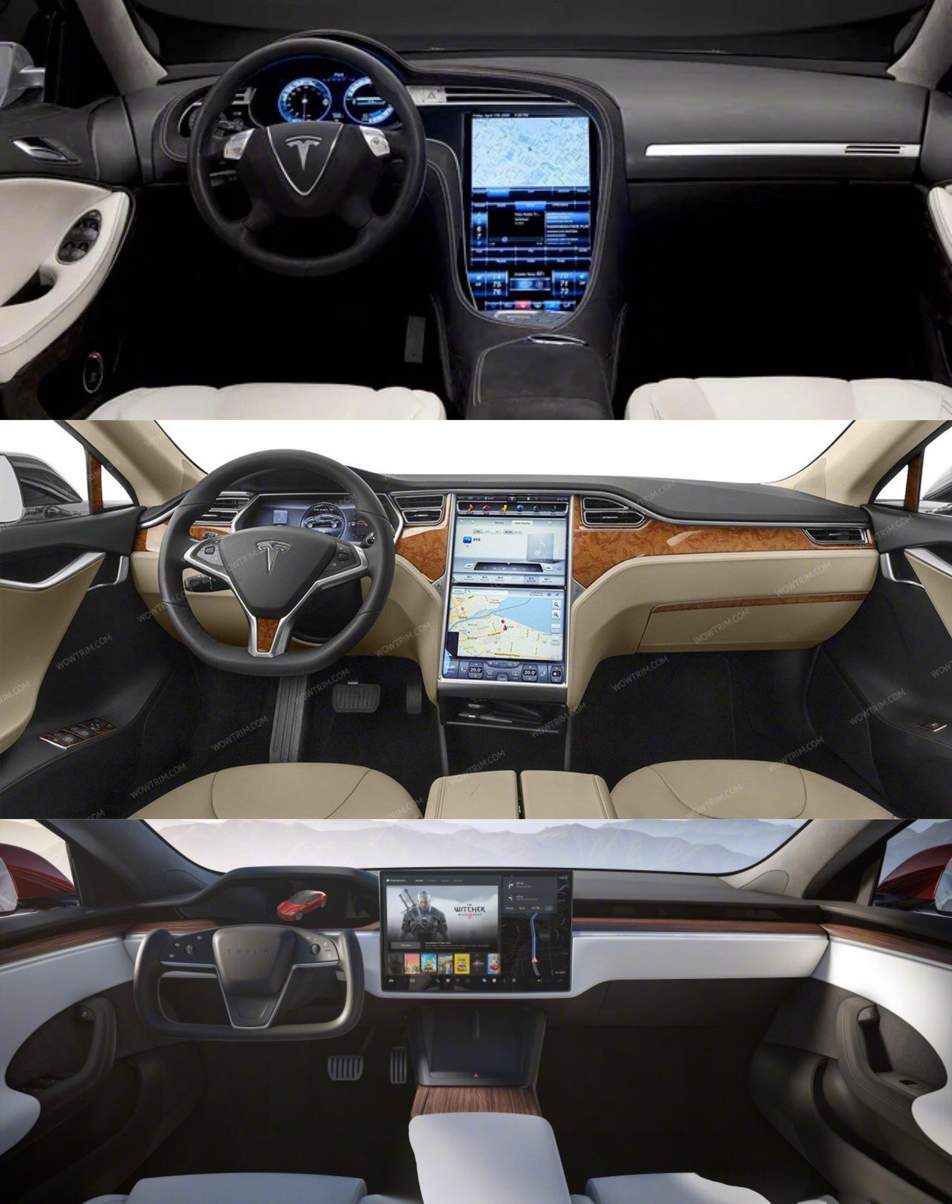 特斯拉model s内饰 2009-2024